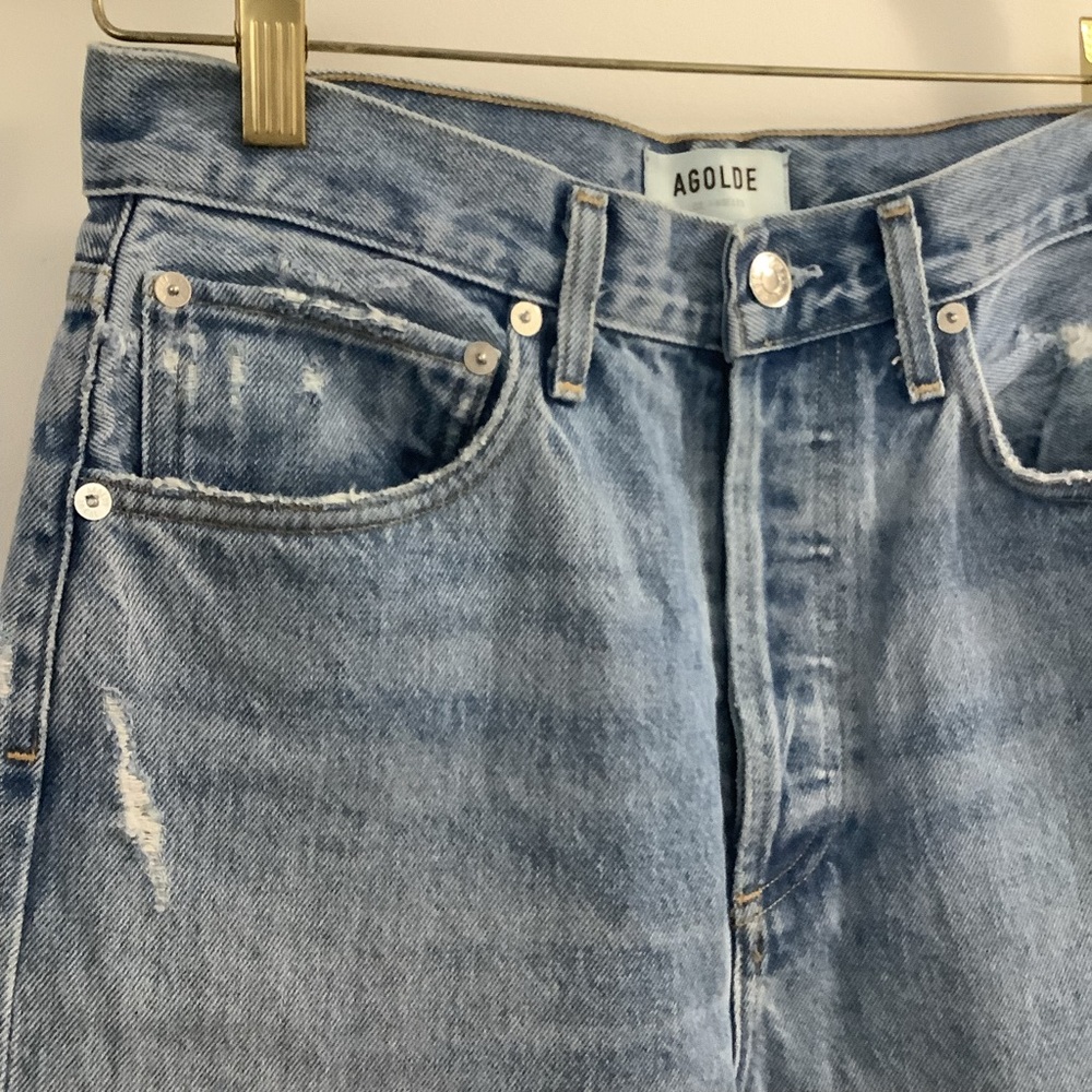 Agolde 90’s Jeans light Blue distressed - Picture 3 of 11